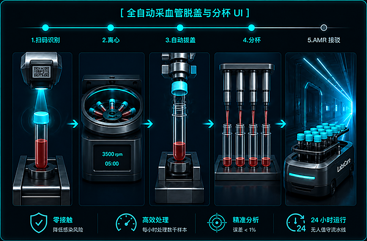 全自动采血管脱盖与分杯UI